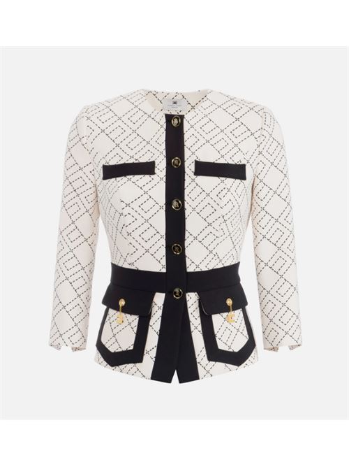 GIACCA BI-COLOR ELISABETTA FRANCHI | GIS0156E2EF1 Milk/Nero